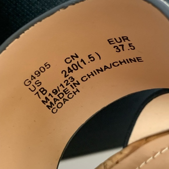 Coach Suede/Leather Platform Sandals. Never worn, bought new Macys. 7.5B - Picture 12 of 13